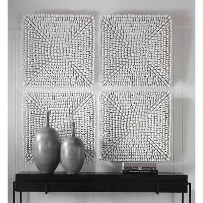 Uttermost - Portside White Wood Wall Panel - 04322 veiw 3
