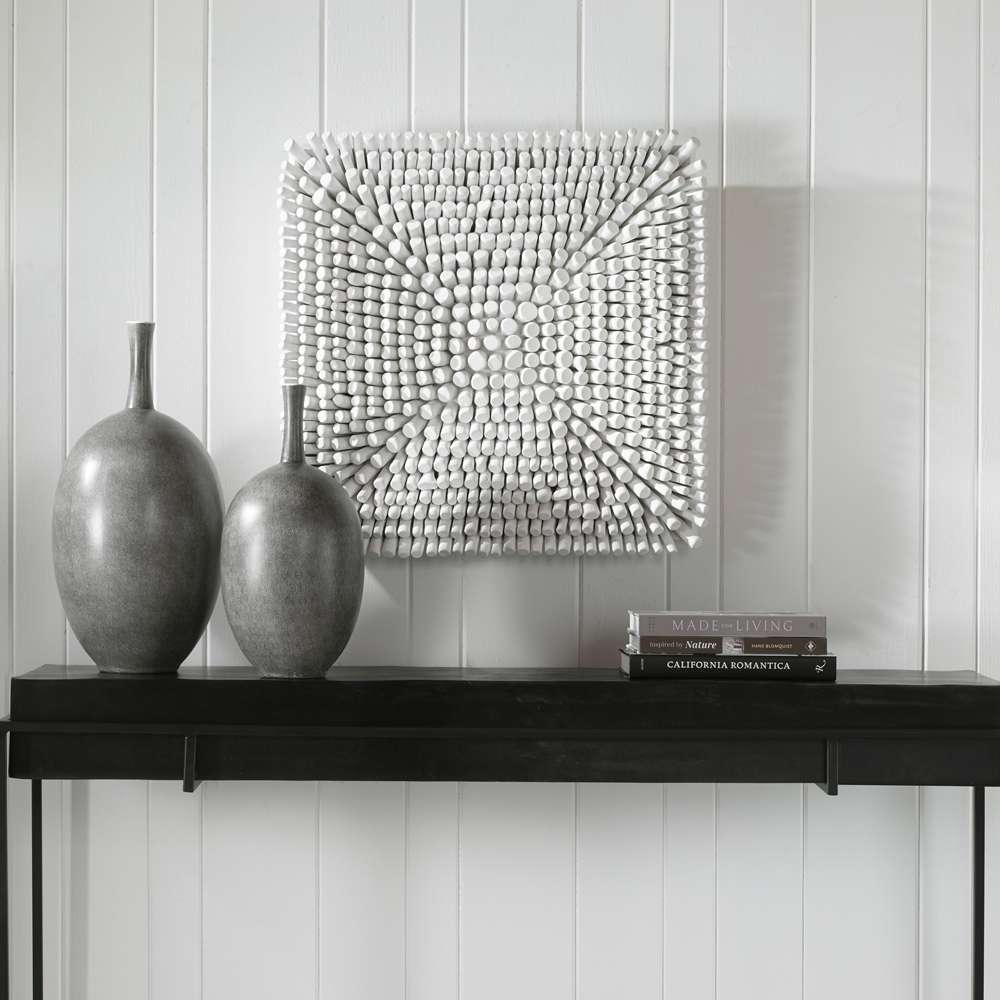Uttermost - Portside White Wood Wall Panel - 04322 veiw 4