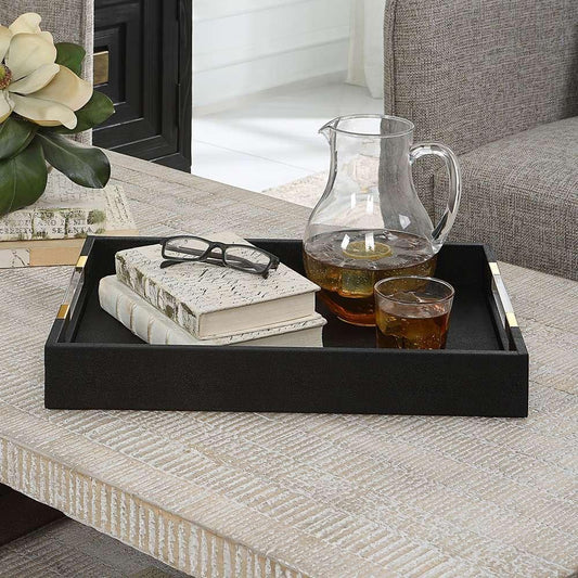 Uttermost - Wessex Black Shagreen Tray - 18059 veiw 2
