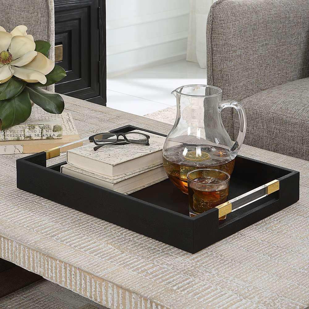 Uttermost - Wessex Black Shagreen Tray - 18059 veiw 3