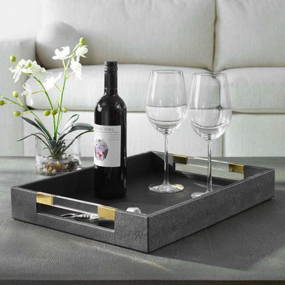 Uttermost - Wessex Black Shagreen Tray - 18059 veiw 4