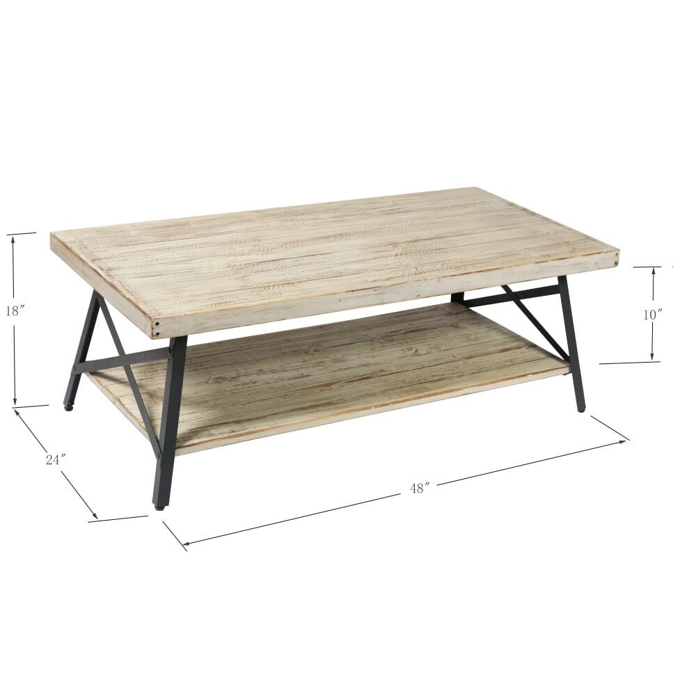 Wallace & Bay - Douglas 48in Coffee Table with Solid Wood Top - WBT3174 veiw 2