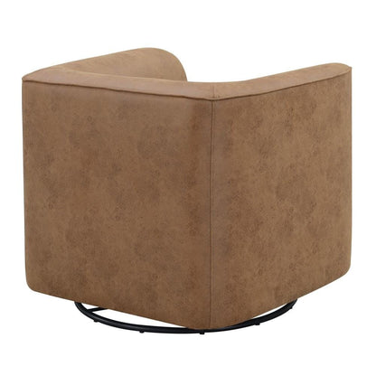 Wallace & Bay - Ryan Rustic Brown Swivel Accent Chair with 360 Swivel And U-Shape - U510319 veiw 5