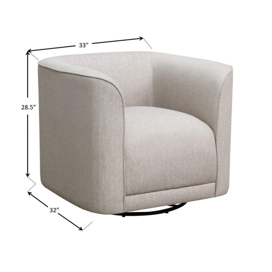 Wallace & Bay - Ryan Beige Swivel Accent Chair with 360 Swivel And U-Shape - U510041 veiw 2