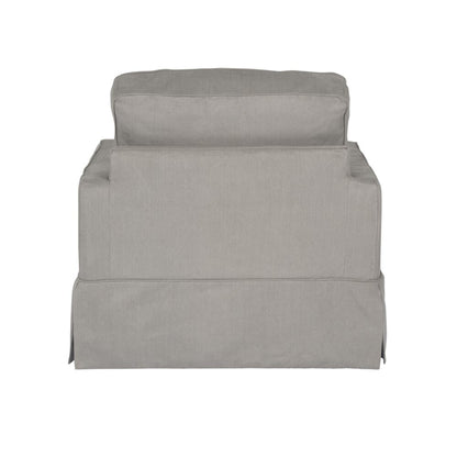 Sunset Trading - Americana Slipcover for Box Cushion Track Arm Chair - Performance Fabric - Gray - SU-108520SC-391094 veiw 4