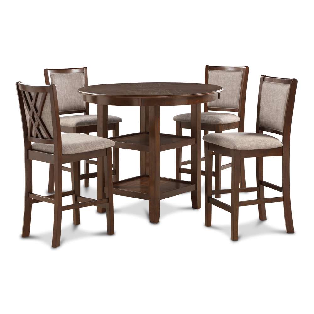 New Classic Furniture - Amy 5 Pc Counter Dining Set-Cherry - D3651-52S-CHY veiw 1