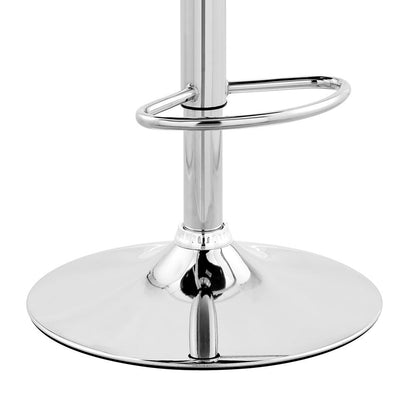 Armen Living - Benson Adjustable Gray Faux Leather and Black Wood Bar Stool with Chrome Base - LCBNBABLGR veiw 8