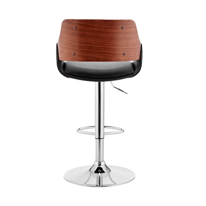 Armen Living - Colby Adjustable Black Faux Leather and Chrome Finish Bar Stool - LCCYBAWABL veiw 5