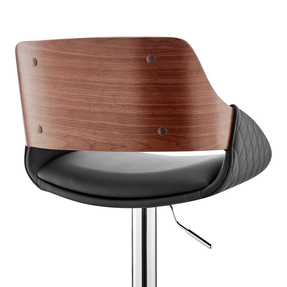 Armen Living - Colby Adjustable Black Faux Leather and Chrome Finish Bar Stool - LCCYBAWABL veiw 7
