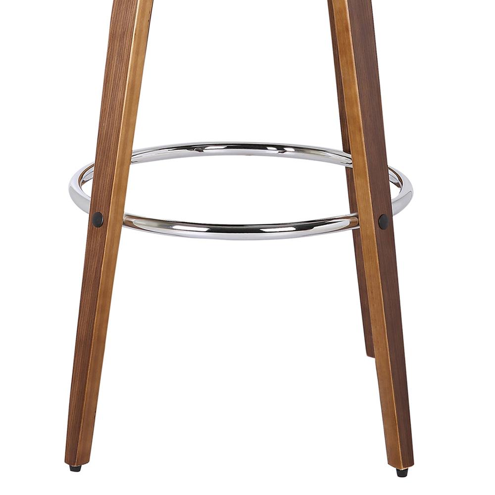 Armen Living - Sonia 30in Bar Height Swivel Brown Faux Leather and Walnut Wood Bar Stool - LCSOBABRWA30 veiw 6