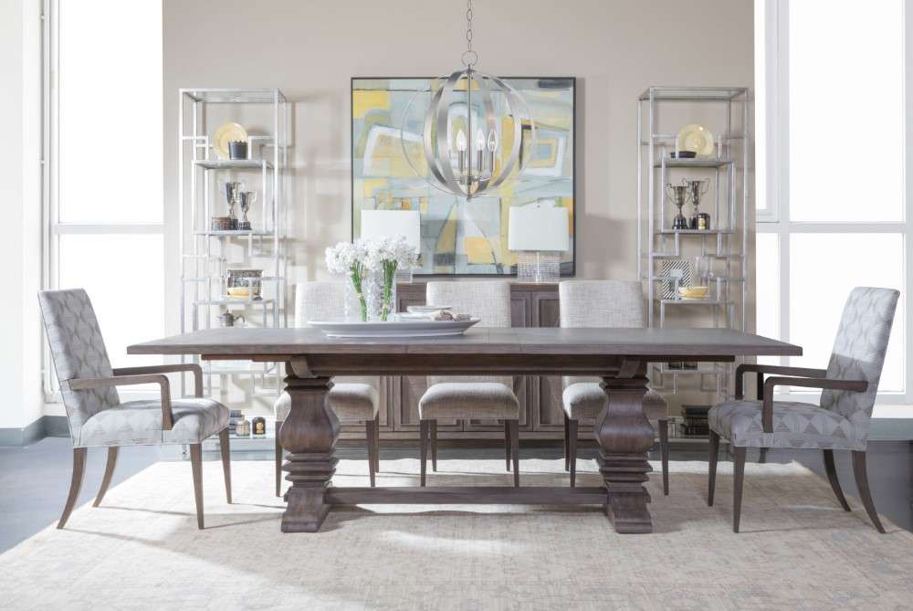 Artistica Home - Cohesion Program Axiom Rectangular Dining Table - Antico finish - 01-2005-877C-39 veiw 2