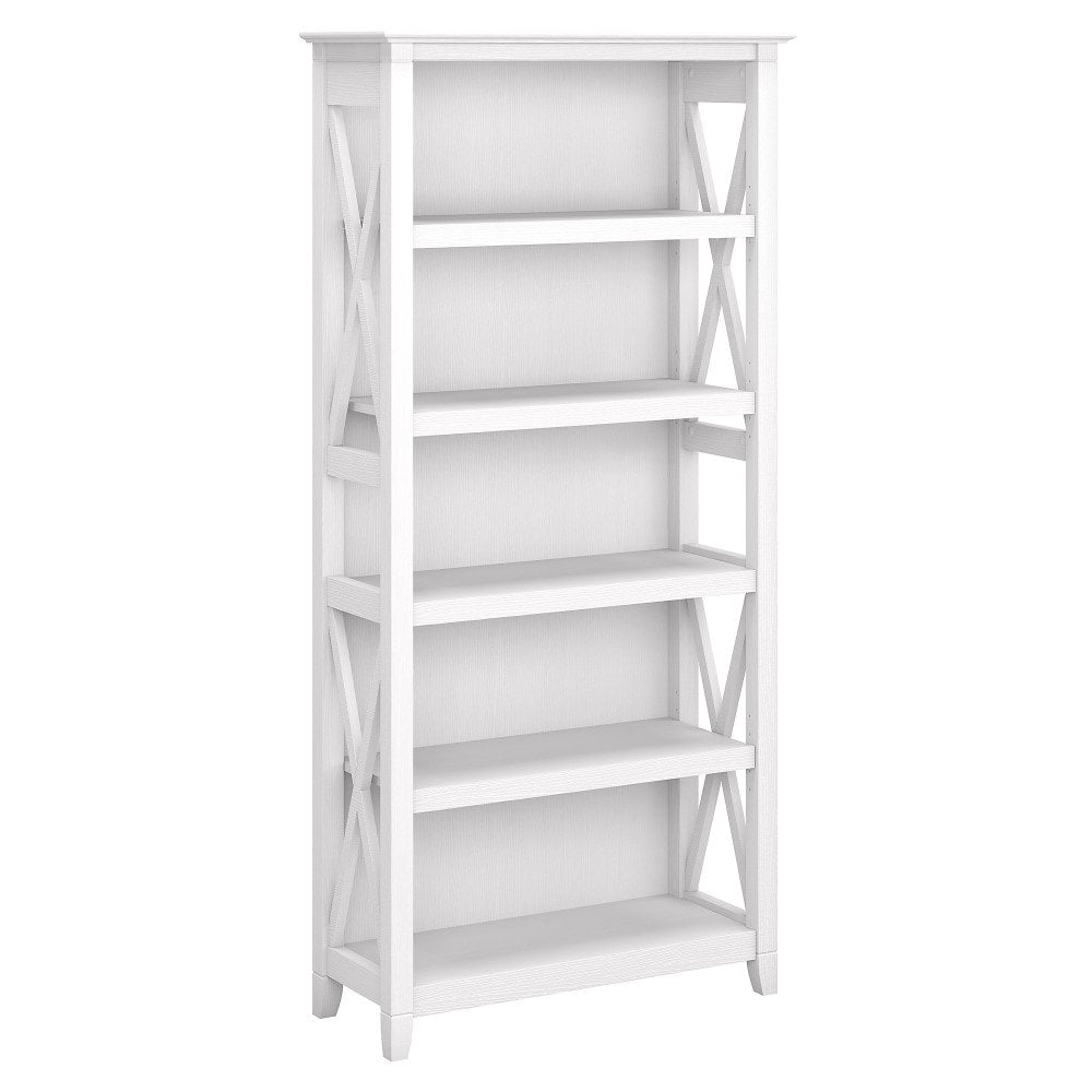 Bush Furniture - Key West 5 Shelf Bookcase in Pure White Oak - KWB132WT-03 veiw 1