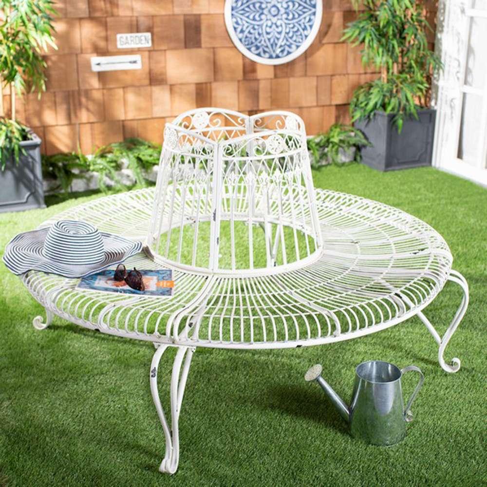 Safavieh - Ally Darling Tree Bench - Antique White - PAT5019B veiw 2