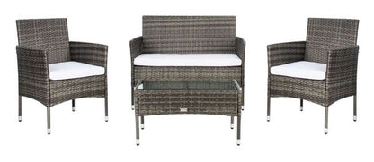 Safavieh - Abdul 4Pc Living Set - Grey Brown - White - PAT7504C veiw 1