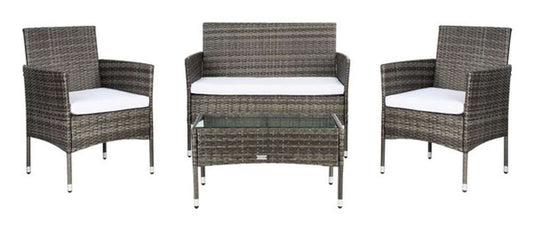 Safavieh - Abdul 4Pc Living Set - Grey Brown - White - PAT7504C veiw 1