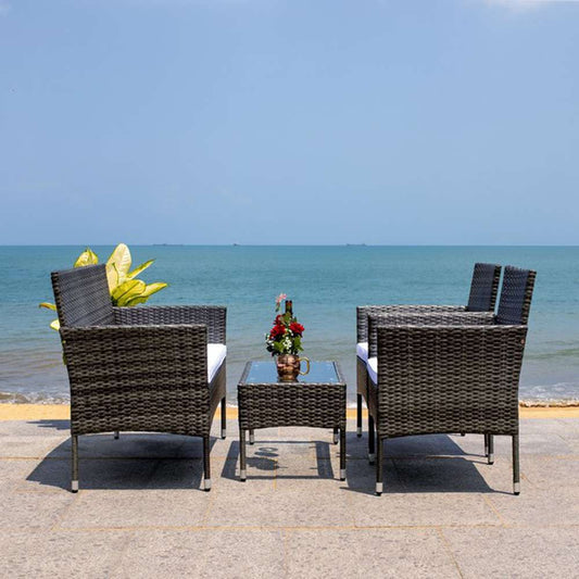 Safavieh - Abdul 4Pc Living Set - Grey Brown - White - PAT7504C veiw 2