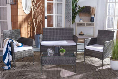 Safavieh - Abdul 4Pc Living Set - Grey Brown - White - PAT7504C veiw 3