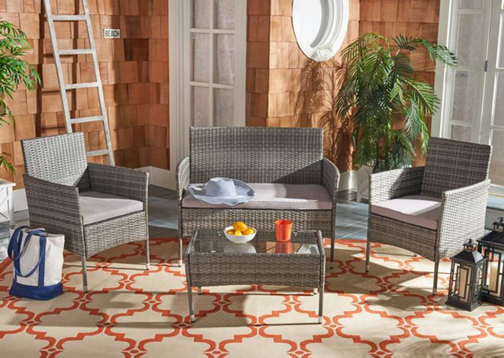 Safavieh - Abdul 4Pc Living Set - Grey - Grey - PAT7504B veiw 1