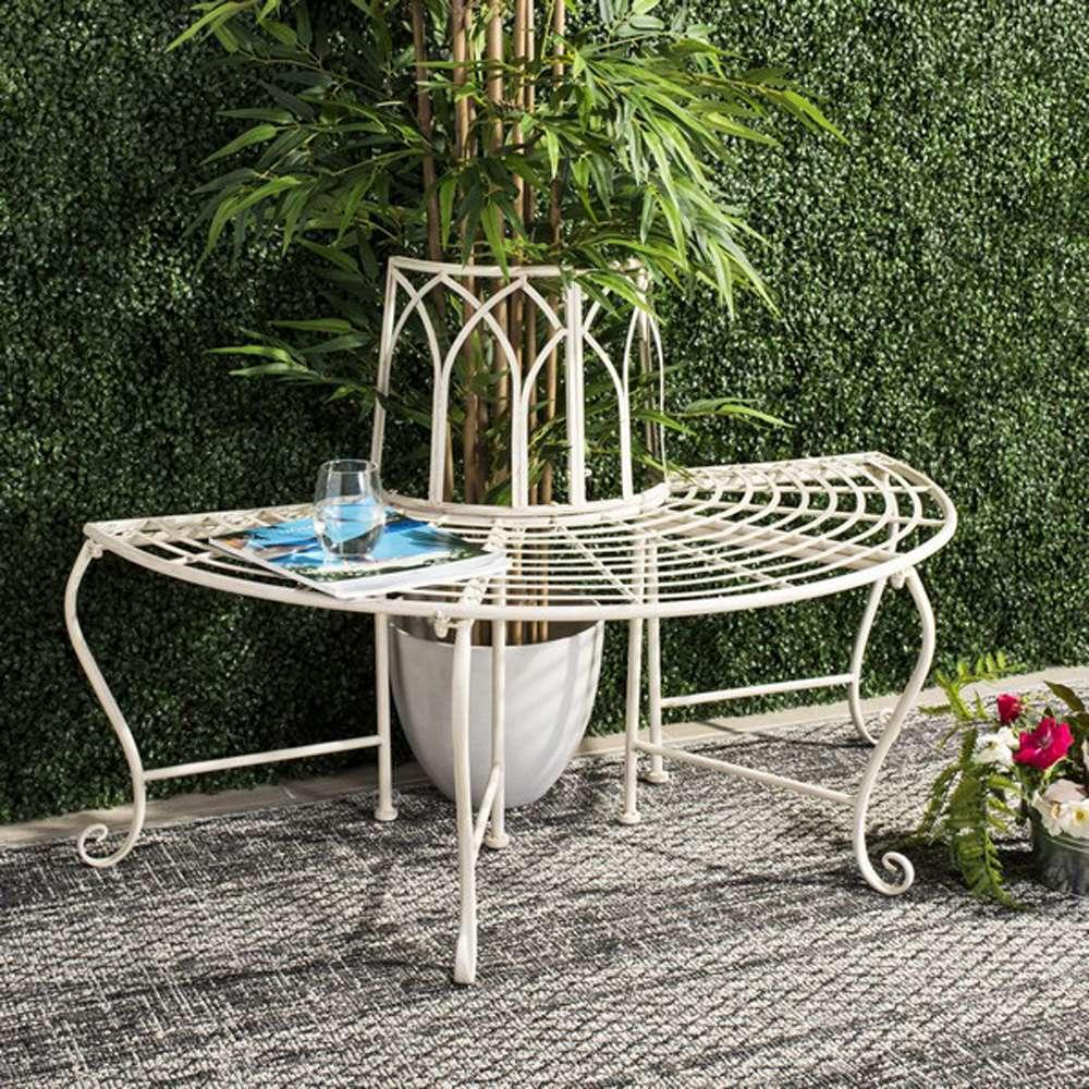 Safavieh - Abia Tree Bench - Distressed White  - PAT5018A veiw 2
