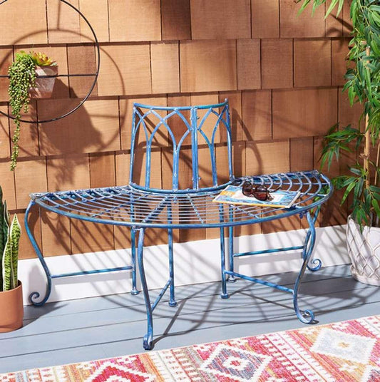Safavieh - Abia Tree Bench - Mossy Blue  - PAT5018C veiw 2