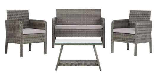 Safavieh - Aboka 4Pc Living Set - Grey - Grey - PAT7505B veiw 1