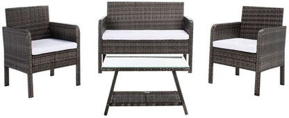 Safavieh - Aboka 4Pc Living Set - Grey Brown - White - PAT7505C veiw 1