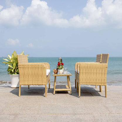 Safavieh - Aboka 4Pc Living Set - Natural - White - PAT7505D veiw 2