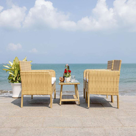 Safavieh - Aboka 4Pc Living Set - Natural - White - PAT7505D veiw 2