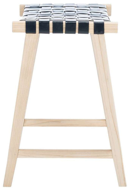 Safavieh - Abreu Rectangle Counter Stool - Black - Light Natural - BST1013B veiw 3