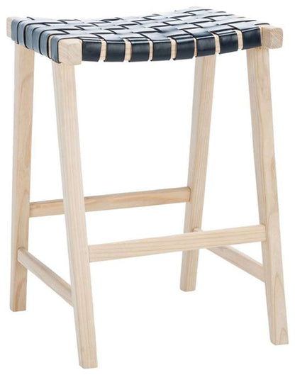 Safavieh - Abreu Rectangle Counter Stool - Black - Light Natural - BST1013B veiw 4