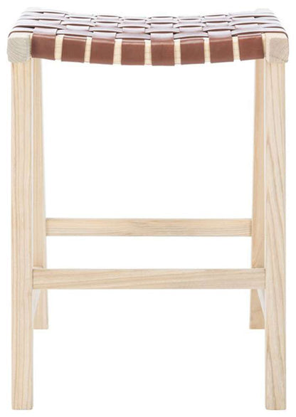 Safavieh - Abreu Rectangle Counter Stool - Cognac - Light Natural - BST1013C veiw 1