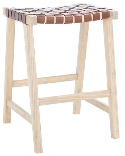 Safavieh - Abreu Rectangle Counter Stool - Cognac - Light Natural - BST1013C veiw 4
