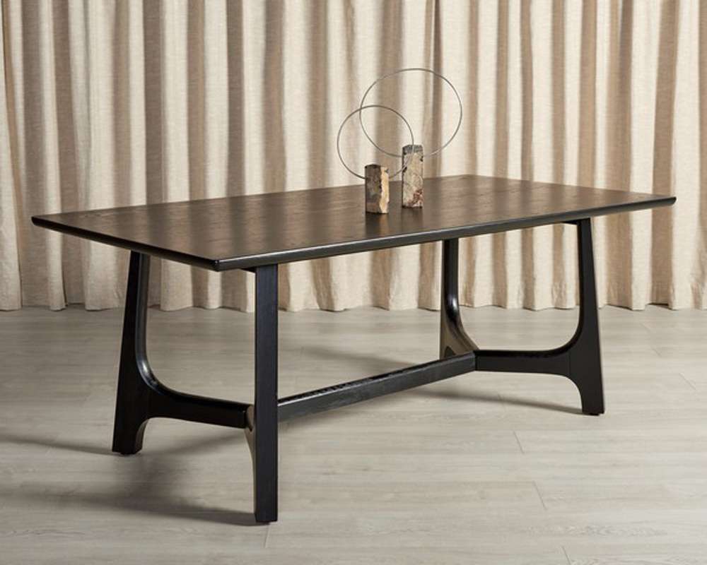 Safavieh - Adelee Wood Rectangle Dining Table Table - Black - SFV2136B veiw 3