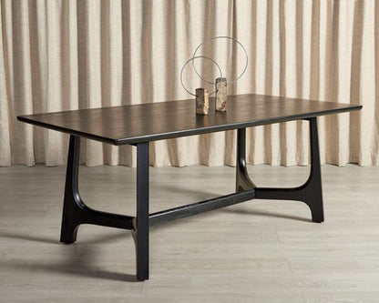 Safavieh - Adelee Wood Rectangle Dining Table Table - Black - SFV2136B veiw 3