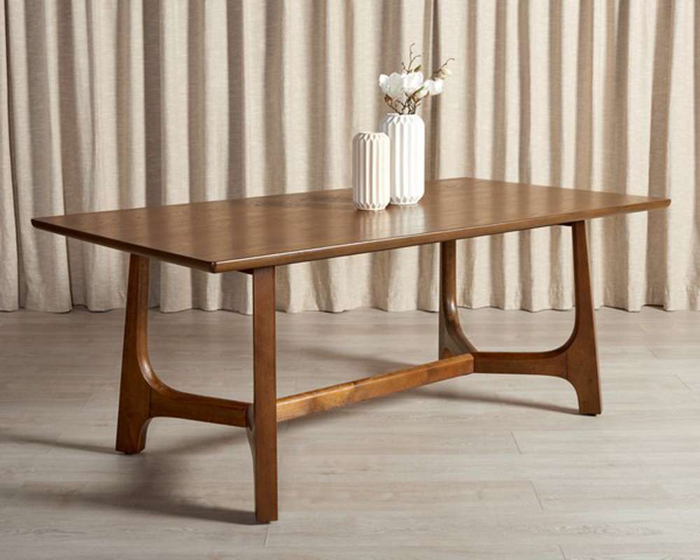 Safavieh - Adelee Wood Rectangle Dining Table Table - Medium Oak - SFV2136C veiw 3