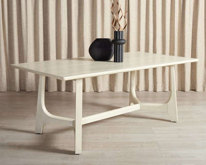 Safavieh - Adelee Wood Rectangle Dining Table Table - White Washed - SFV2136A veiw 3