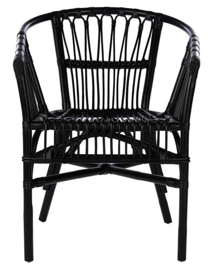 Safavieh - Adriana Rattan Accent Chair - Black  (Set of 2) - ACH6505A-SET2 veiw 1