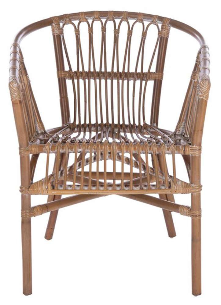 Safavieh - Adriana Rattan Accent Chair - Grey White Wash  (Set of 2) - ACH6505D-SET2 veiw 1