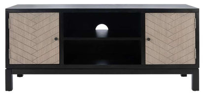 Safavieh - Ajana 2Dr 1Shlf Media Stand - Black - Greige - MED5703B veiw 1