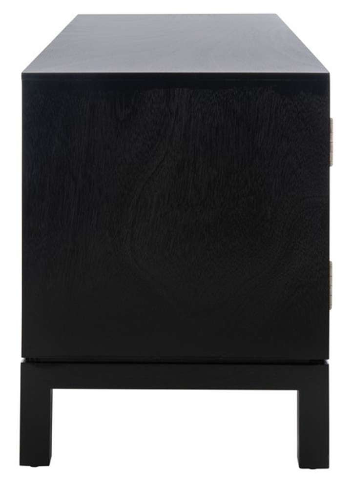 Safavieh - Ajana 2Dr 1Shlf Media Stand - Black - Greige - MED5703B veiw 3