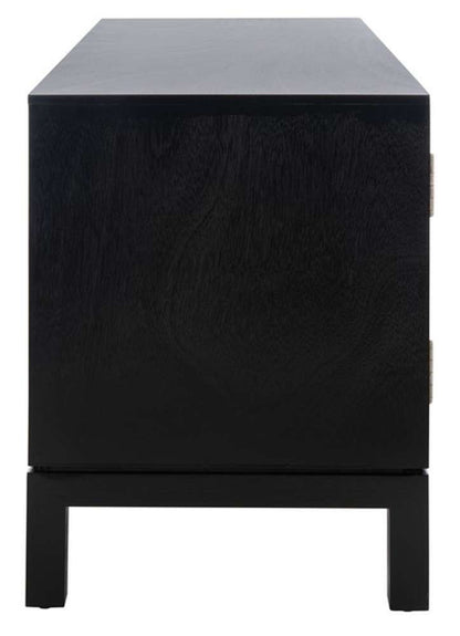 Safavieh - Ajana 2Dr 1Shlf Media Stand - Black - Greige - MED5703B veiw 3