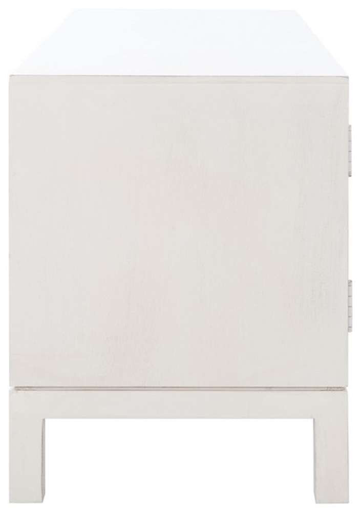 Safavieh - Ajana 2Dr 1Shlf Media Stand - Distressed White  - MED5703A veiw 3