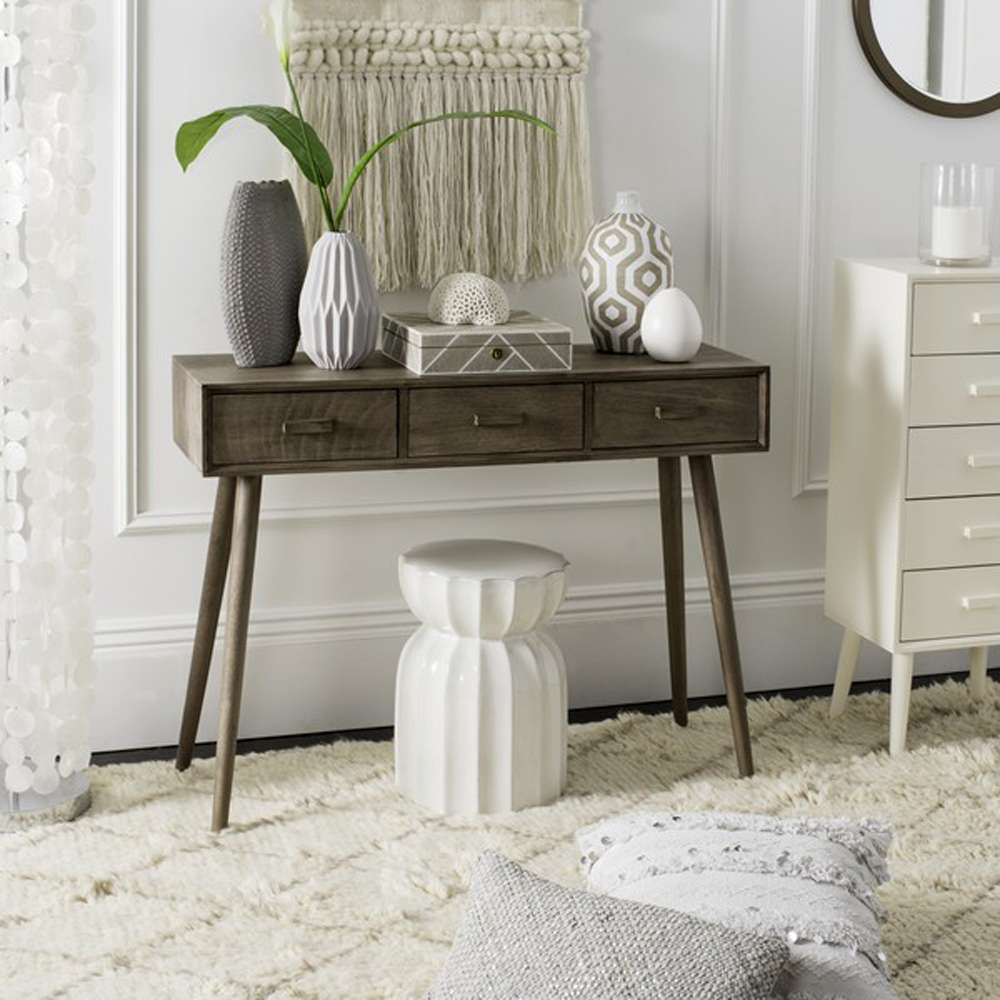 Safavieh - Albus 3 Drawer Console Table - Light Brown - CNS5701B veiw 3