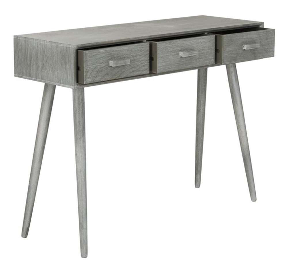Safavieh - Albus 3 Drawer Console Table - Slate - Grey - CNS5701C veiw 3