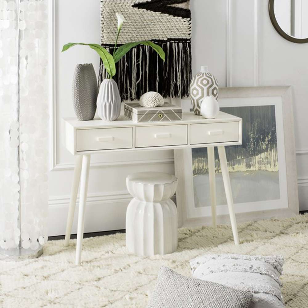 Safavieh - Albus 3 Drawer Console Table - Vintage White - CNS5701A veiw 3