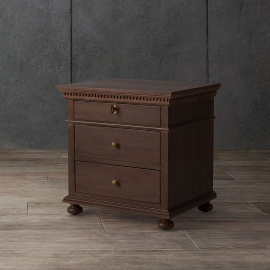Safavieh - Allisyn 3 Drawer Wd Nightstand - Brown - SFV7706A veiw 2