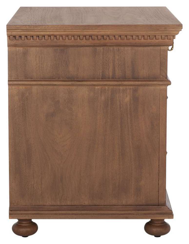 Safavieh - Allisyn 3 Drawer Wd Nightstand - Brown - SFV7706A veiw 4