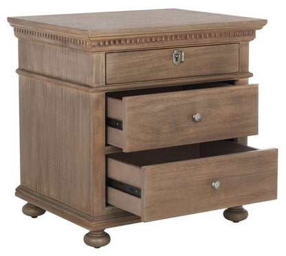 Safavieh - Allisyn 3 Drawer Wd Nightstand - Light Brown - SFV7706B veiw 4