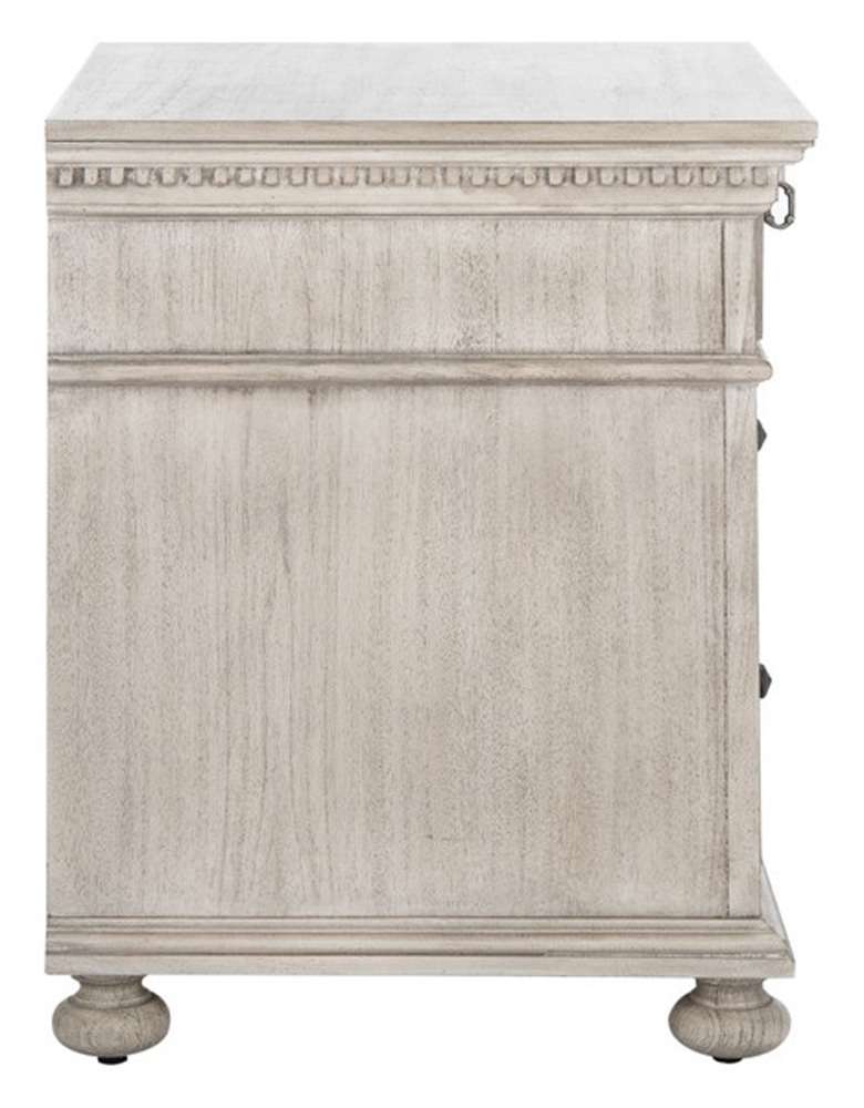 Safavieh - Allisyn 3 Drawer Wd Nightstand - Light Grey - SFV7706C veiw 5