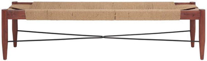 Safavieh - Arcana Jute Bench - Natural - Cognac - BCH1002C veiw 1